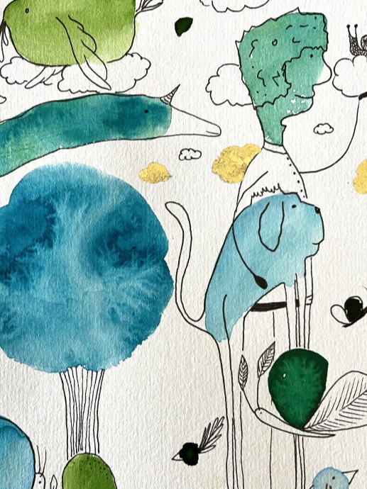 Träumerei - intuitive Bilder mit Aquarell und Fineliner